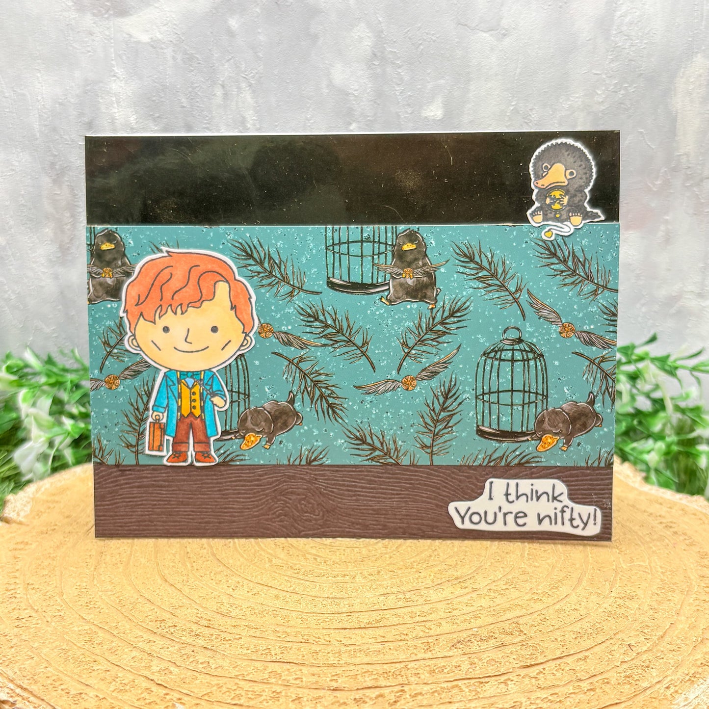Fantastic Newt You're Nifty Handmade Character Card