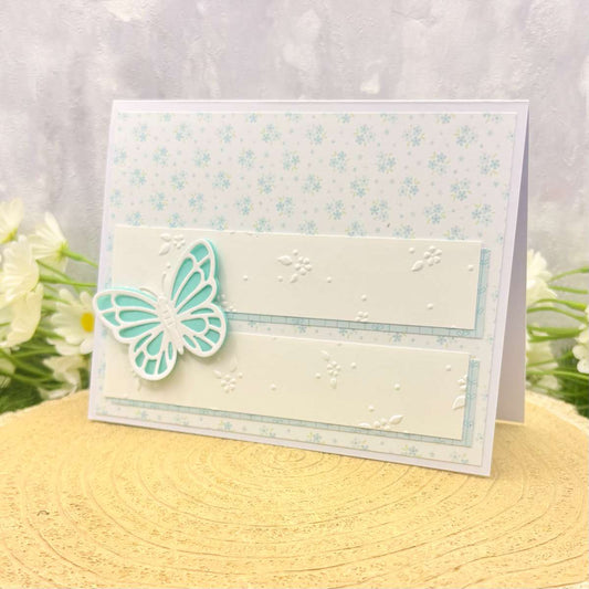 Floral Butterfly Design Handmade Card-1