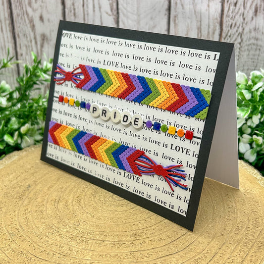 Friendship Bracelet PRIDE LGBT Themed Handmade Card-1