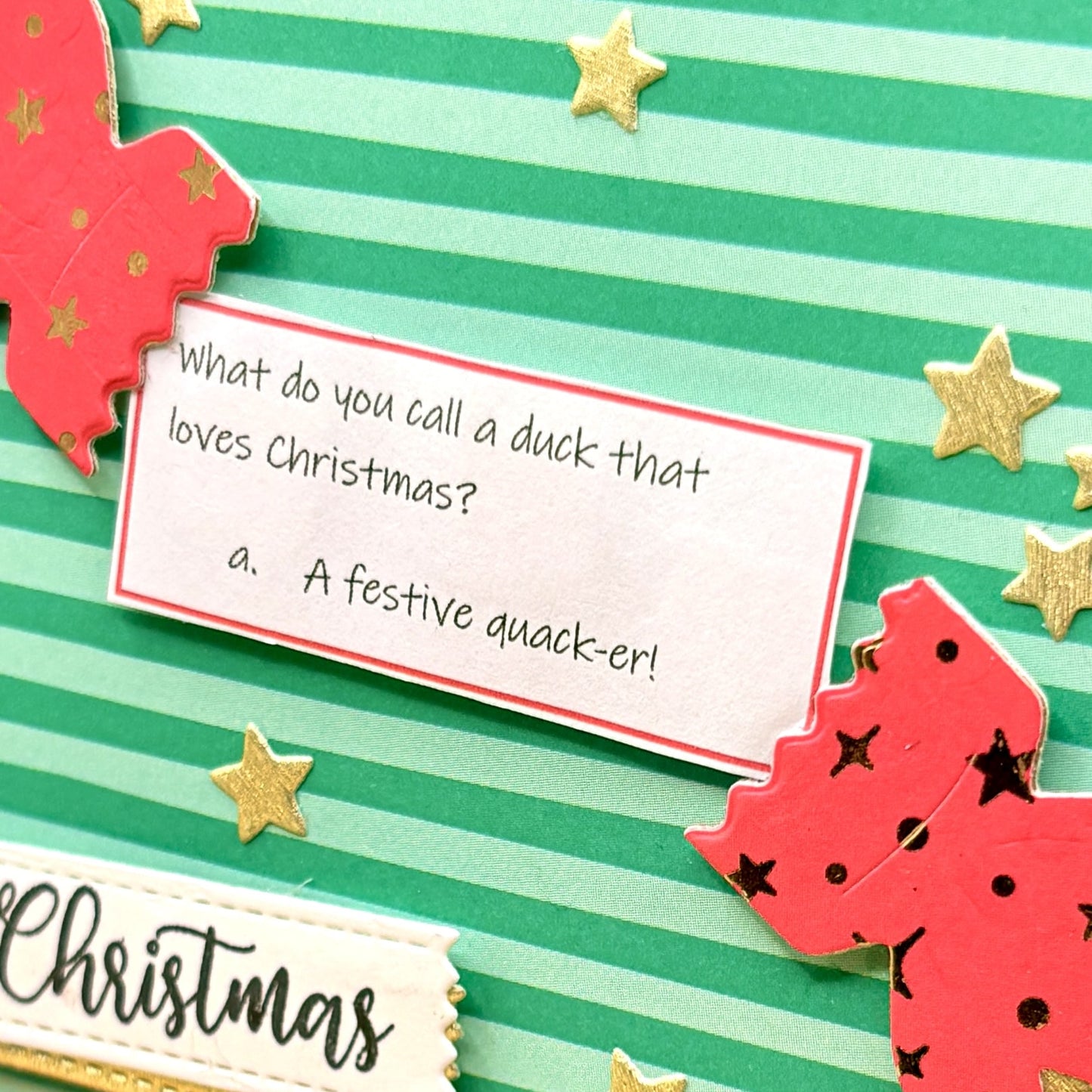 Funny Duck Joke Handmade Christmas Card-2