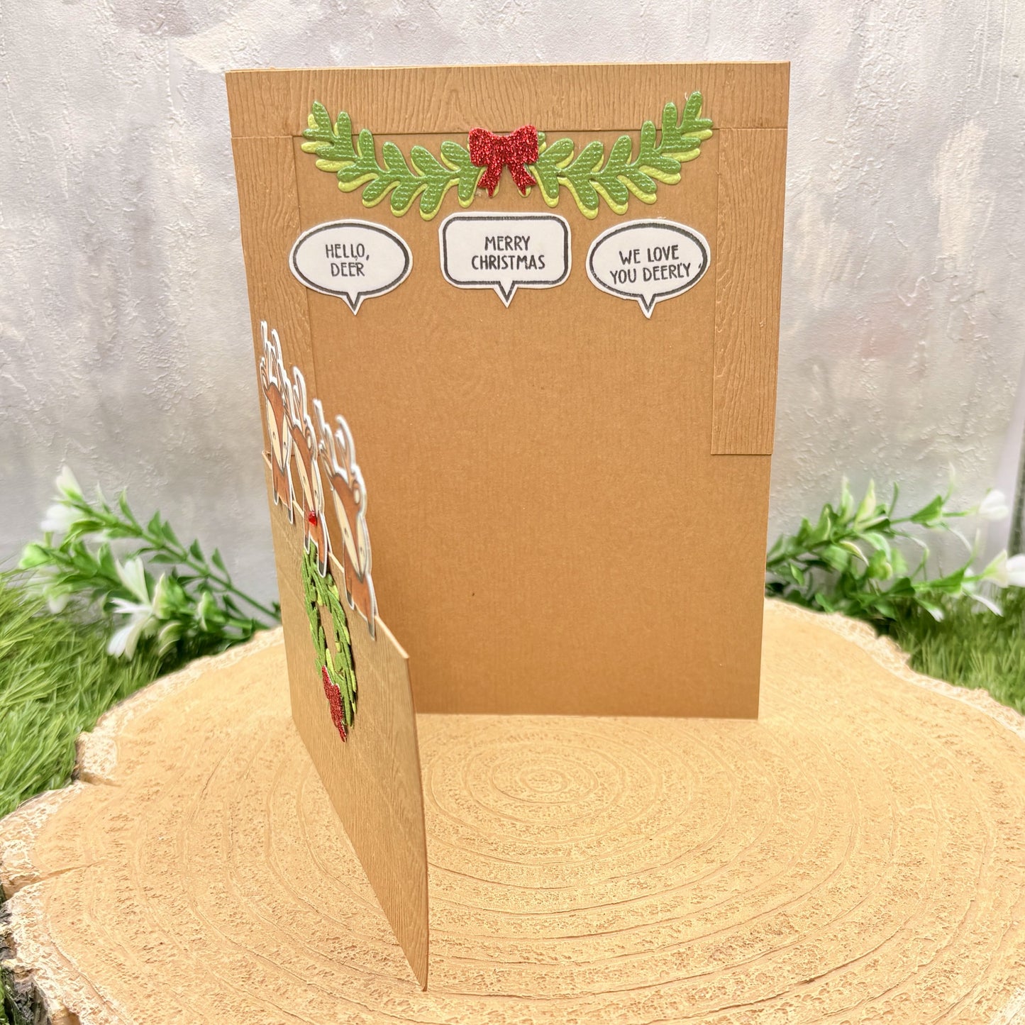 Funny Reindeer Quotes Handmade Christmas Card-2