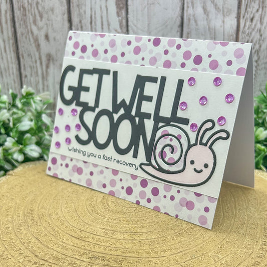 Funny Snail Design Handmade Get Well Card-1