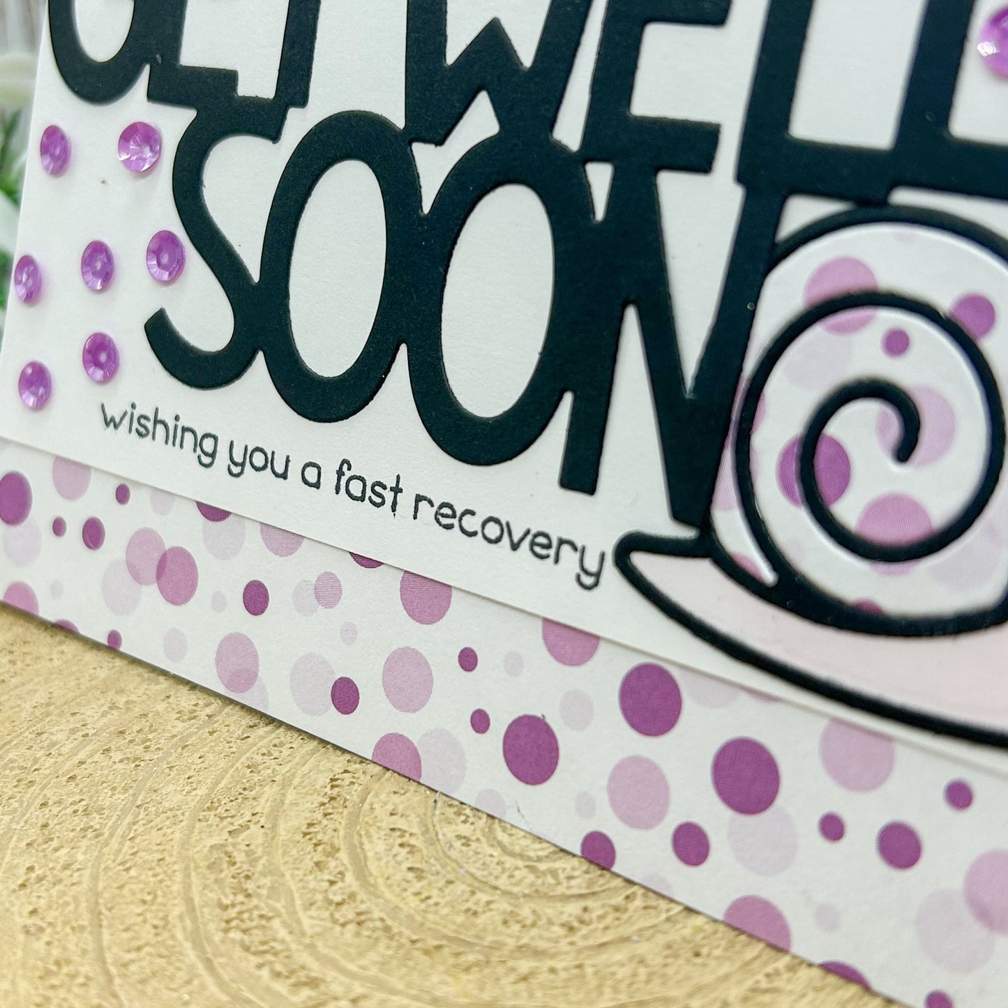 Funny Snail Design Handmade Get Well Card-2