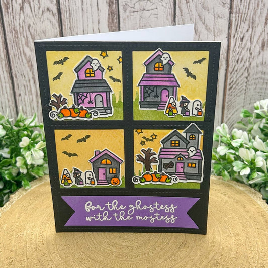 Ghostess With The Mostess Handmade Halloween Card-1