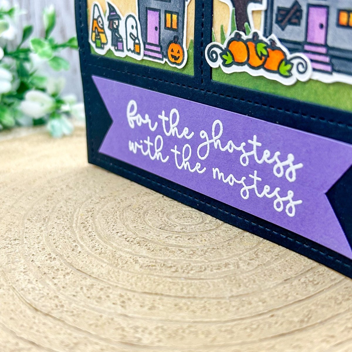 Ghostess With The Mostess Handmade Halloween Card-2