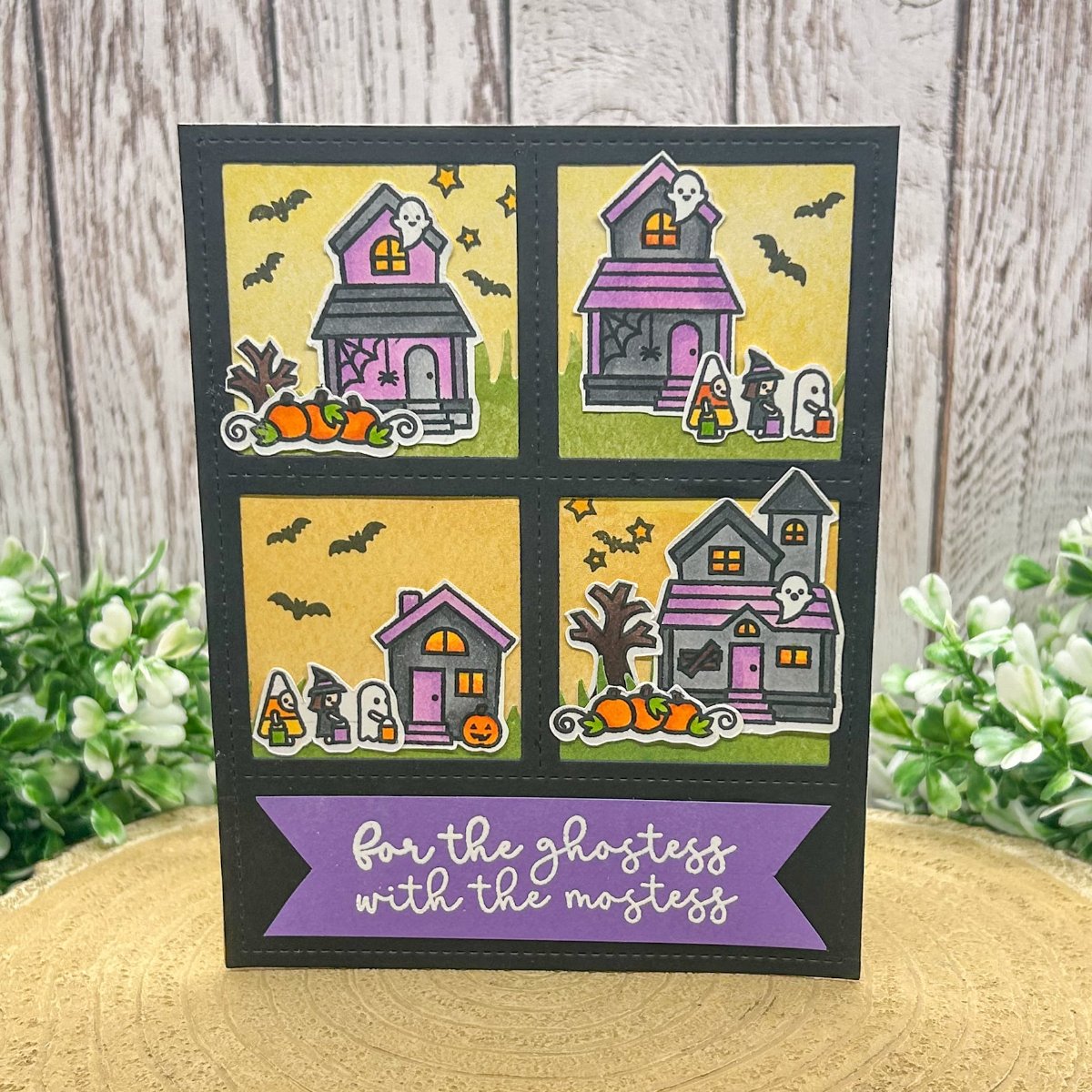 Ghostess With The Mostess Handmade Halloween Card