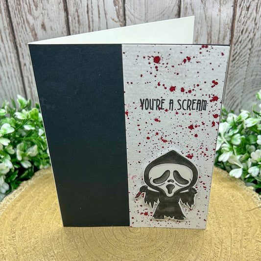 Ghostface You're A Scream Handmade Character Card-1