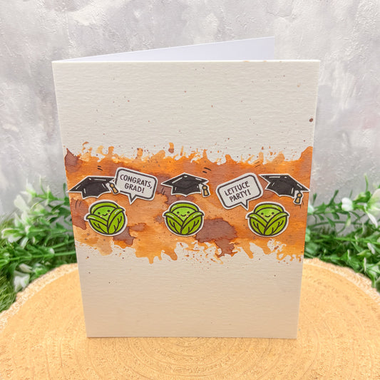 Graduation Celebrating Lettuce Puns Handmade Card-1
