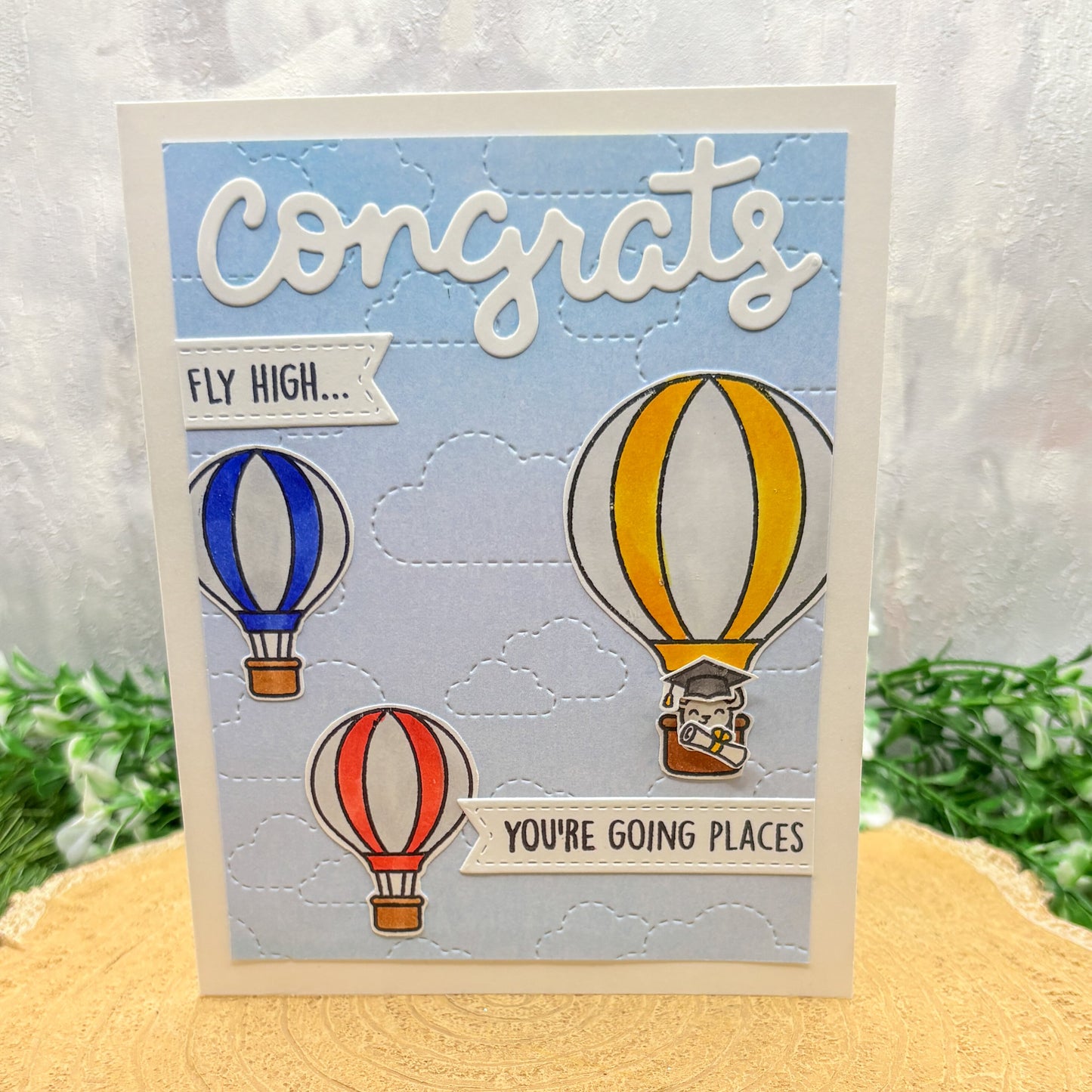 Graduation Congrats You're Going Places Handmade Card (3 Designs to Choose From)