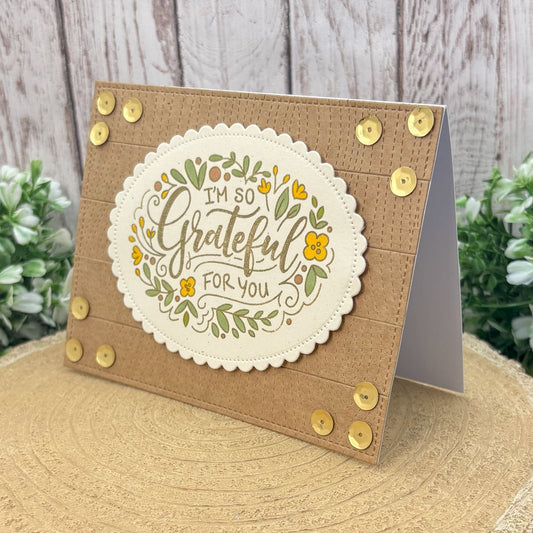 Grateful For You Handmade Thank You Card-1