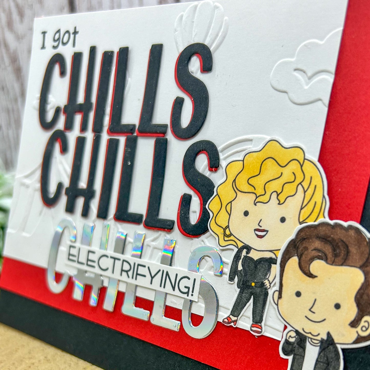 Grease Couple I Got Chills Handmade Character Card
