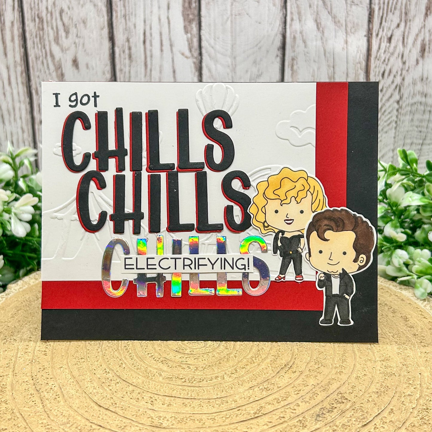 Grease Couple I Got Chills Handmade Character Card
