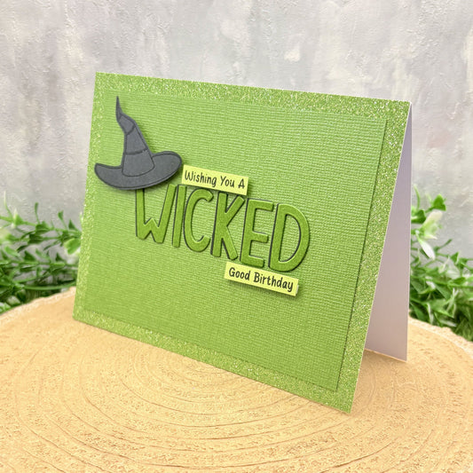 Green Have a Wicked Birthday Handmade Character Card-1