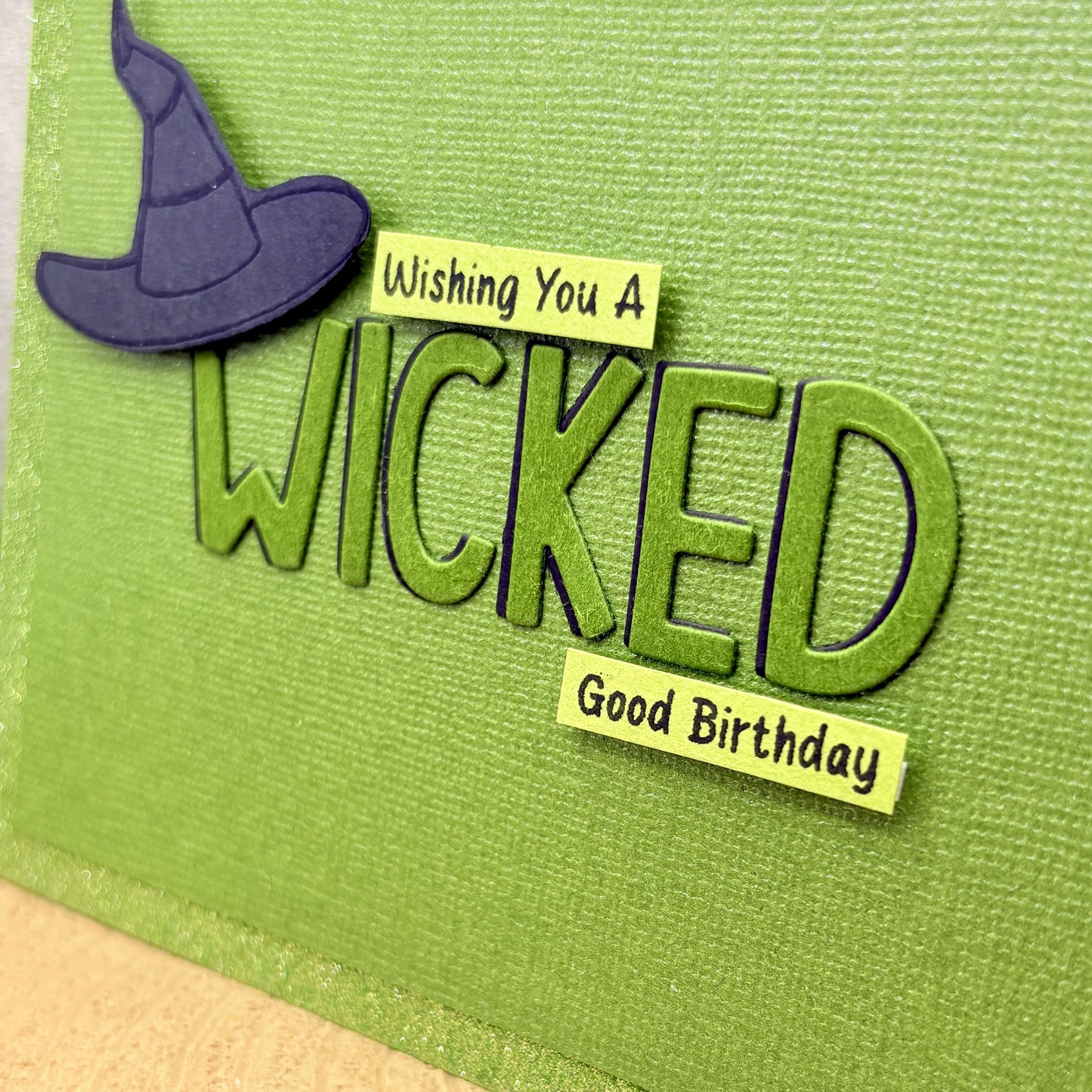 Green Have a Wicked Birthday Handmade Character Card-2