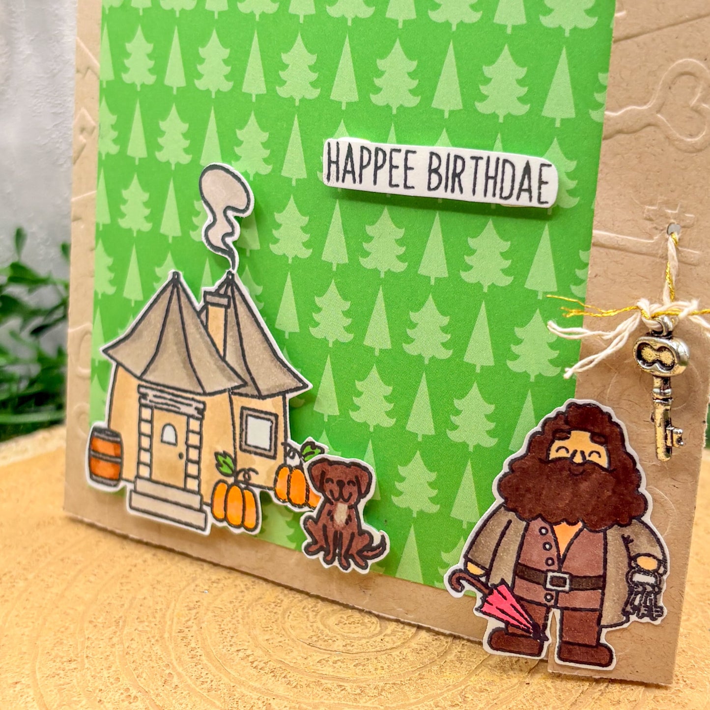 Happee Birthdae Wizard Giant Handmade Character Birthday Card-2