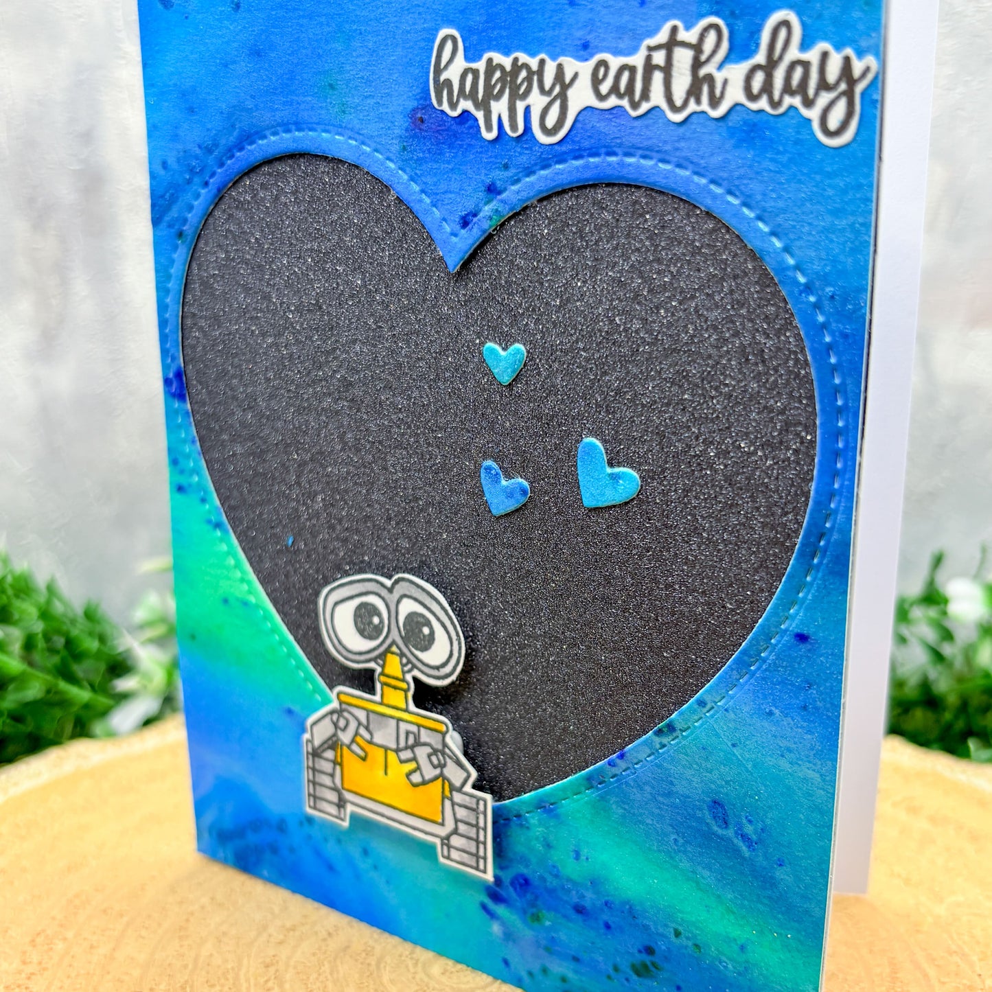 Happy Earth Day Robot Character Handmade Card-2