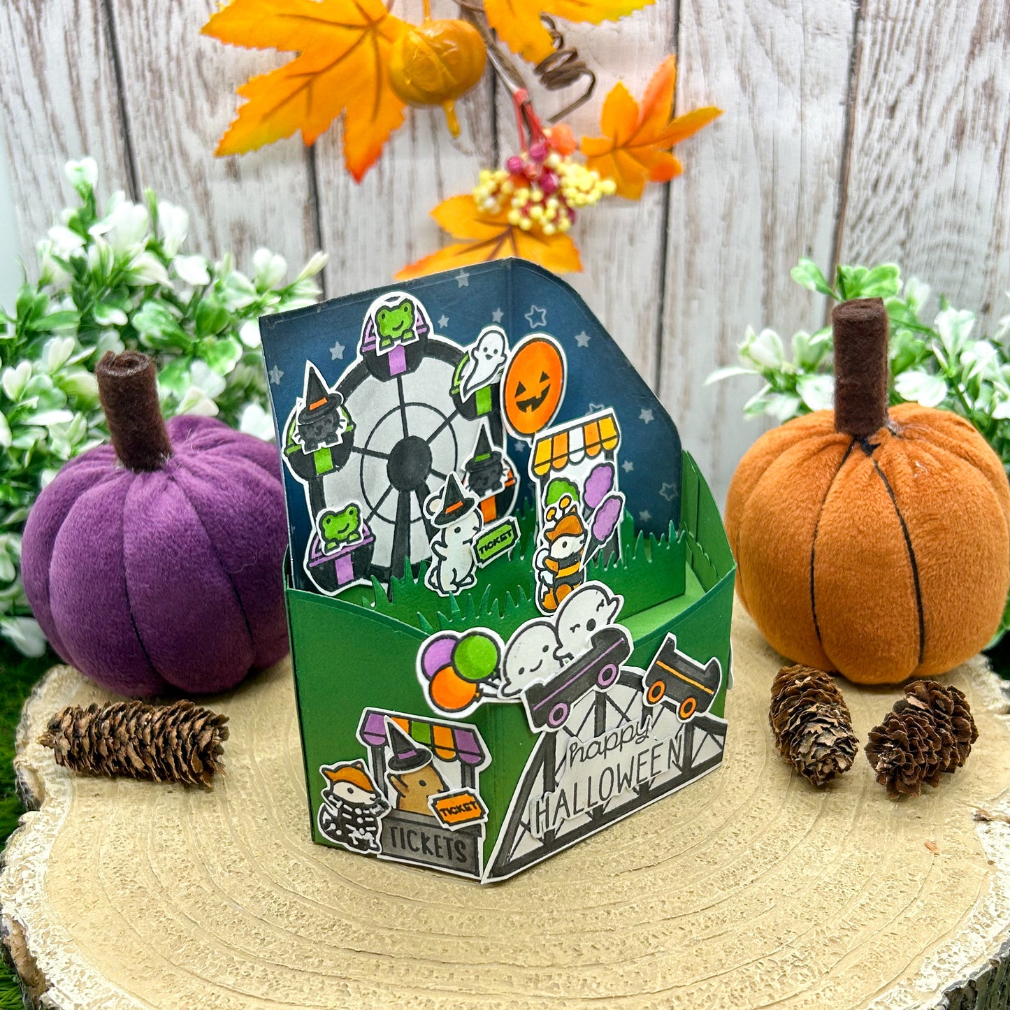 Happy Halloween Themed Handmade Pop Up Card