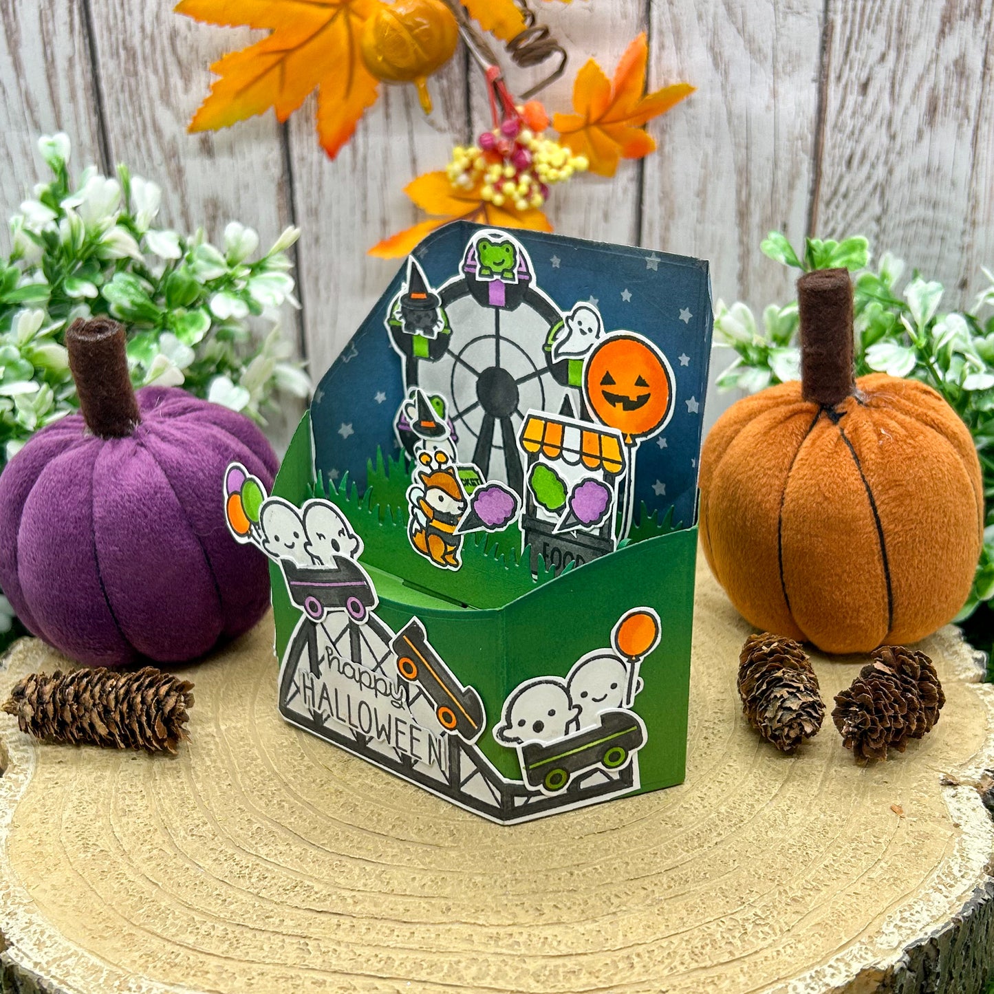 Happy Halloween Themed Handmade Pop Up Card