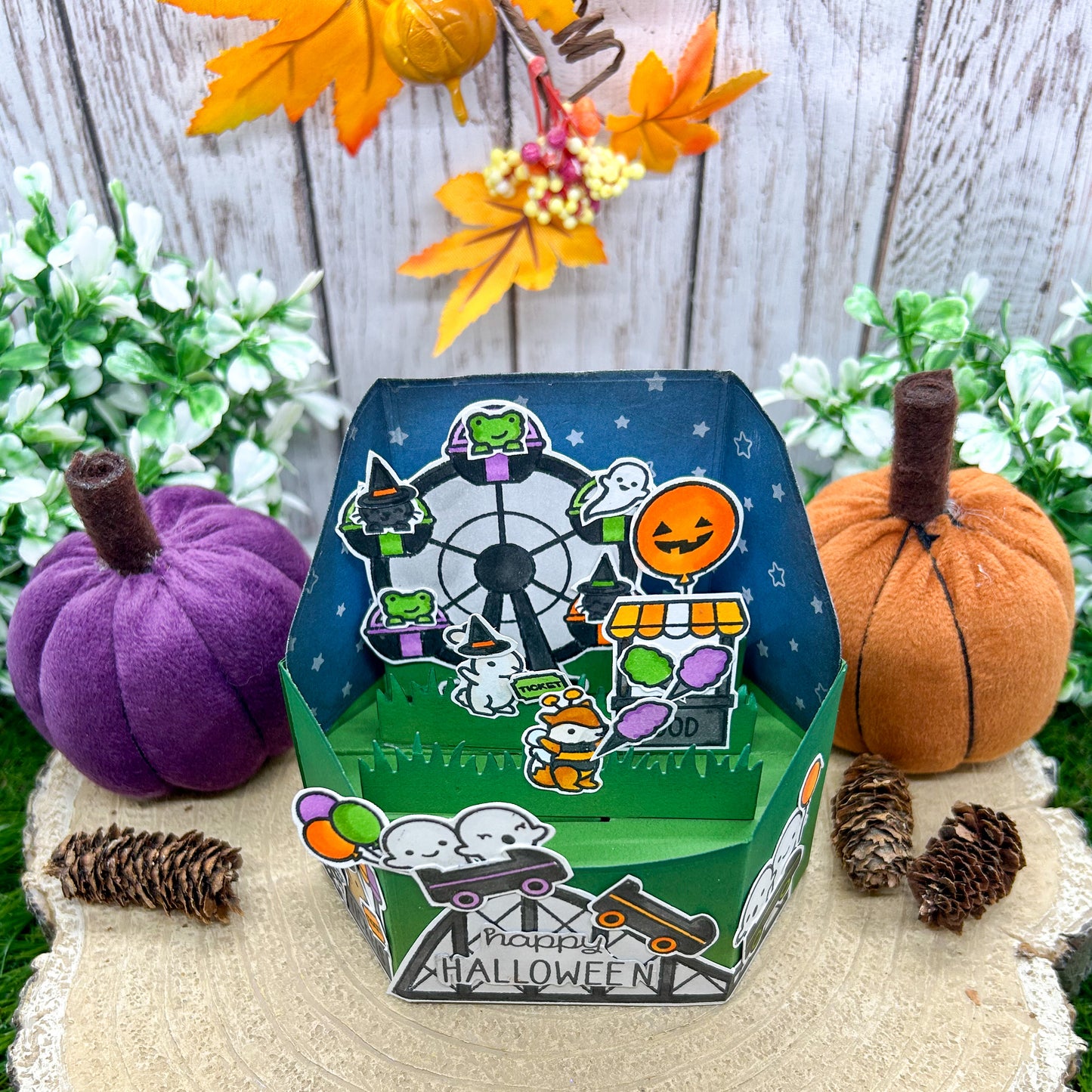 Happy Halloween Themed Handmade Pop Up Card