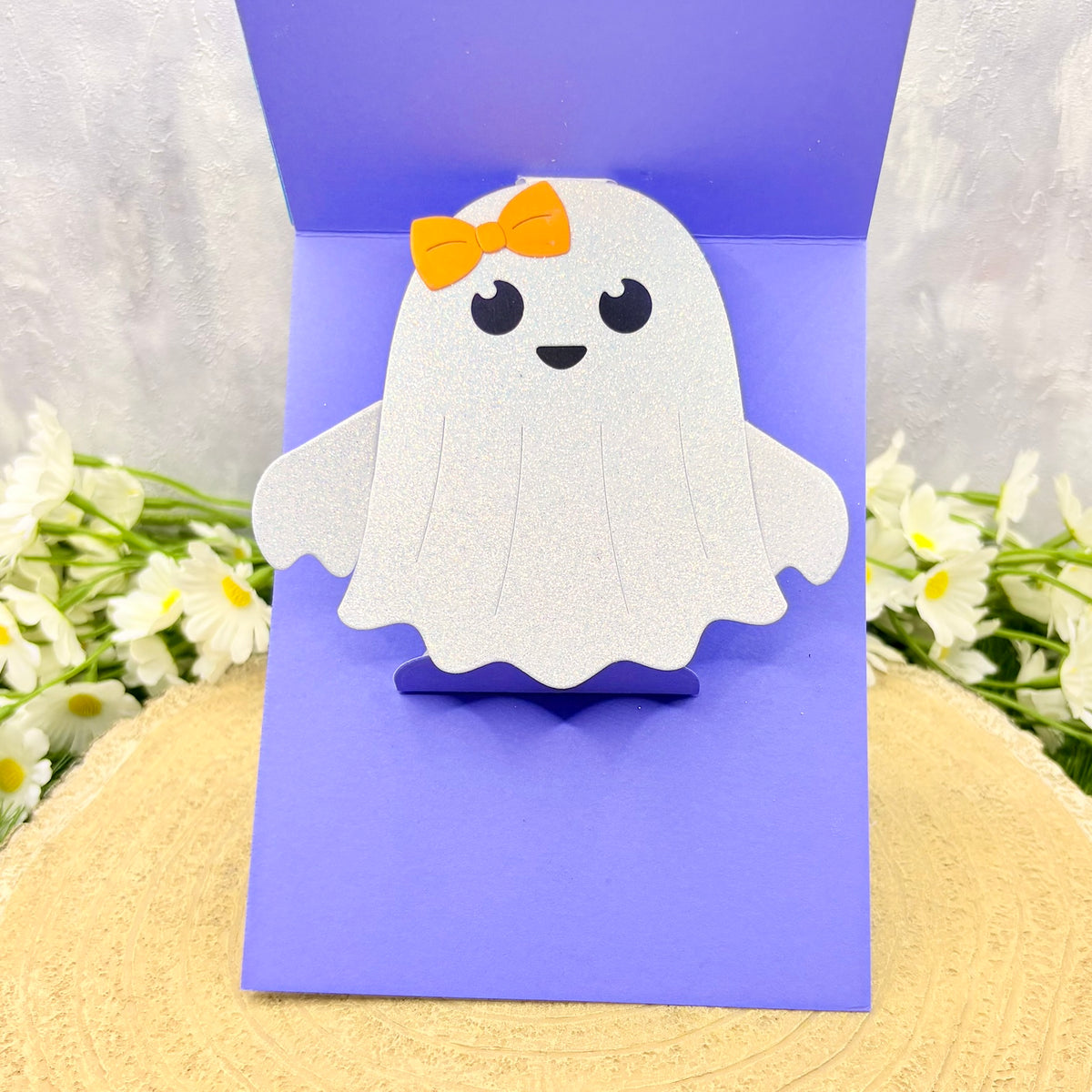Happy Haunting Pop Up Ghost Handmade Halloween Card-1