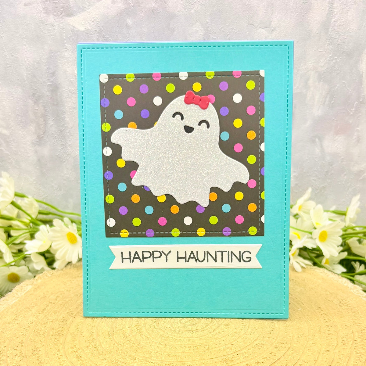 Happy Haunting Pop Up Ghost Handmade Halloween Card
