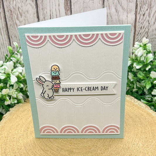 Happy Ice Cream Day Handmade Card-1