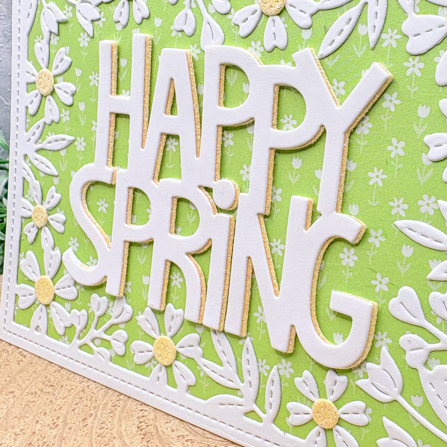 Happy Spring Floral Handmade Card-2