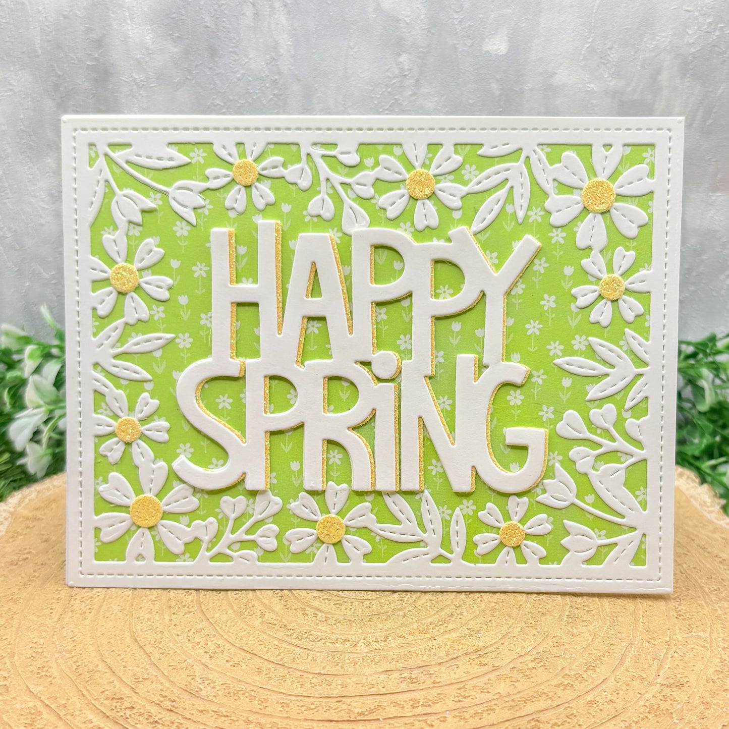 Happy Spring Floral Handmade Card