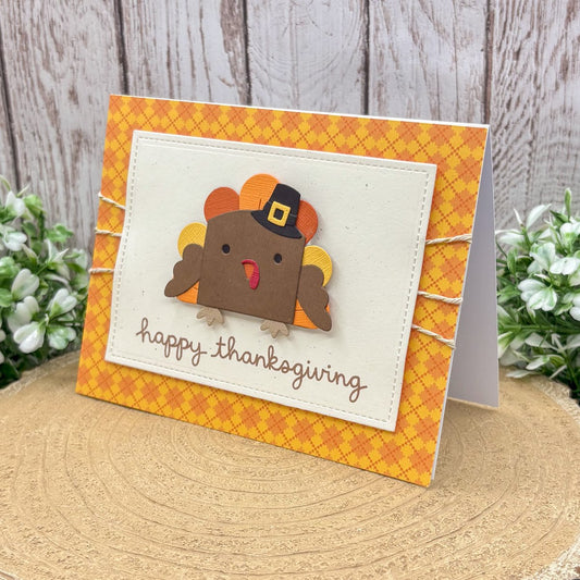 Happy Thanksgiving Turkey Handmade Card-1