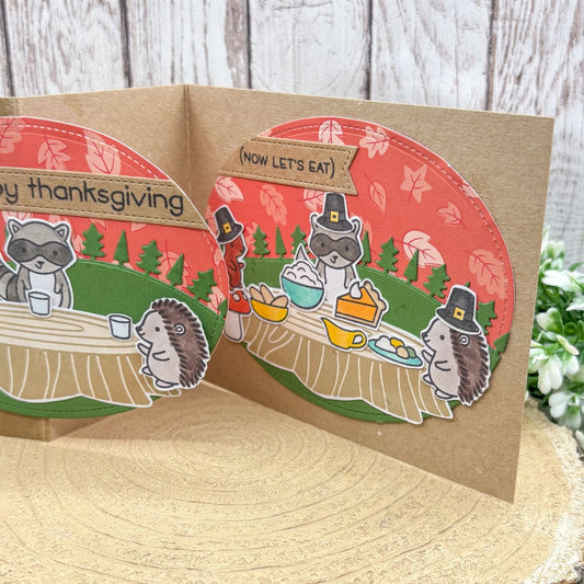 Happy Thanksgiving Z Fold Handmade Card-1