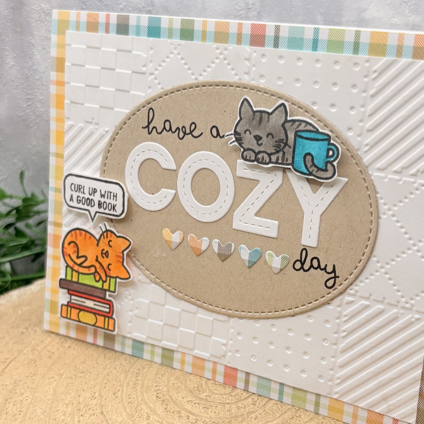 Have A Cozy Day Cats Handmade Card-2