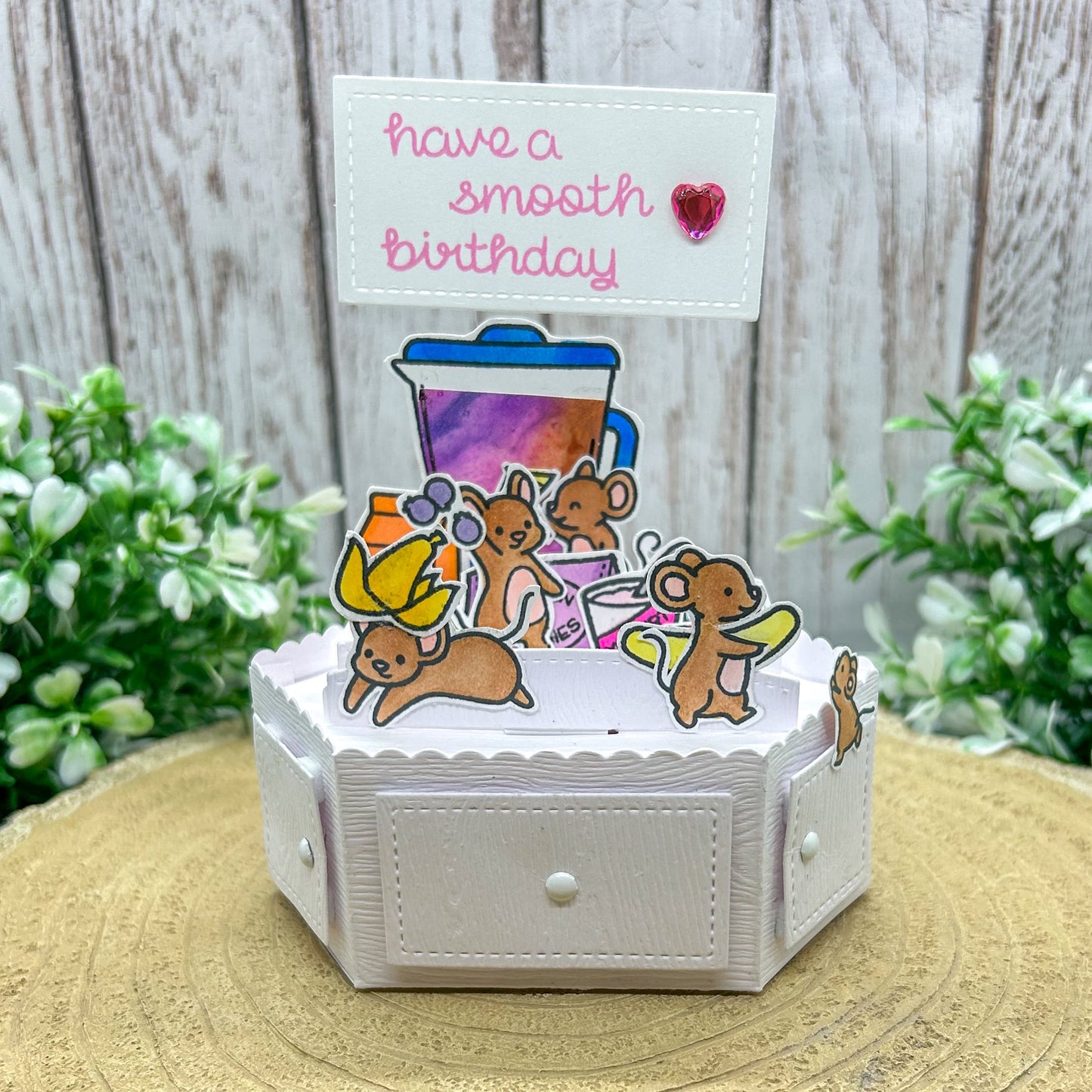 Have A Smooth Birthday Handmade Pop Up Card
