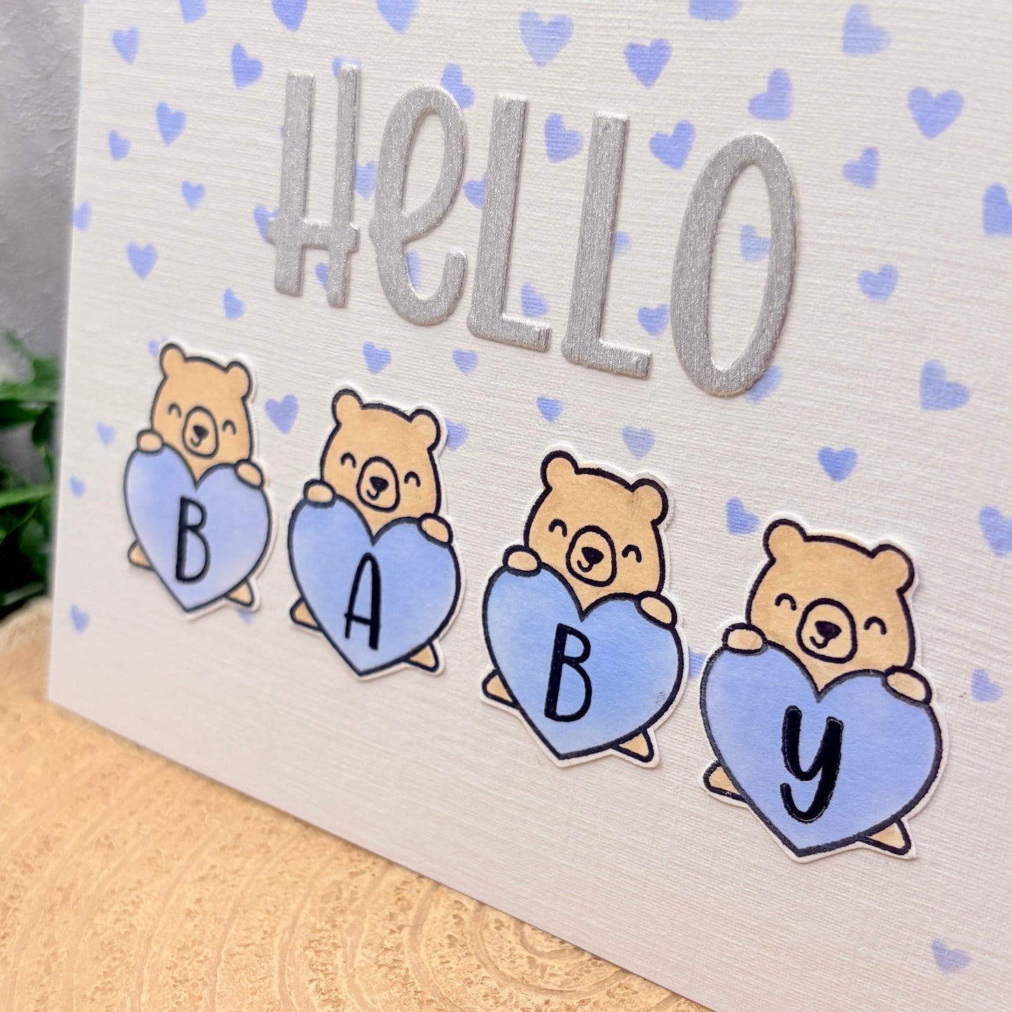 Hello Baby Boy Handmade New Baby Card-2