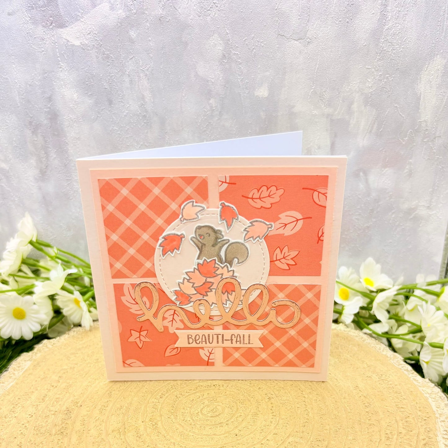 Hello Beauti-fall Autumn Themed Handmade Card-1