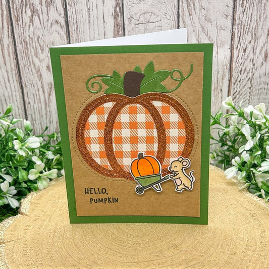 Hello Pumpkin Handmade Card-1