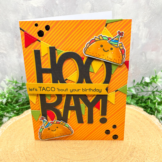 Hooray! Funny Taco Pun Handmade Birthday Card-1