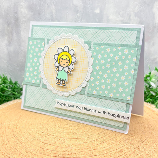 Hope Your Day Blooms Daisy Costume Handmade Card-1