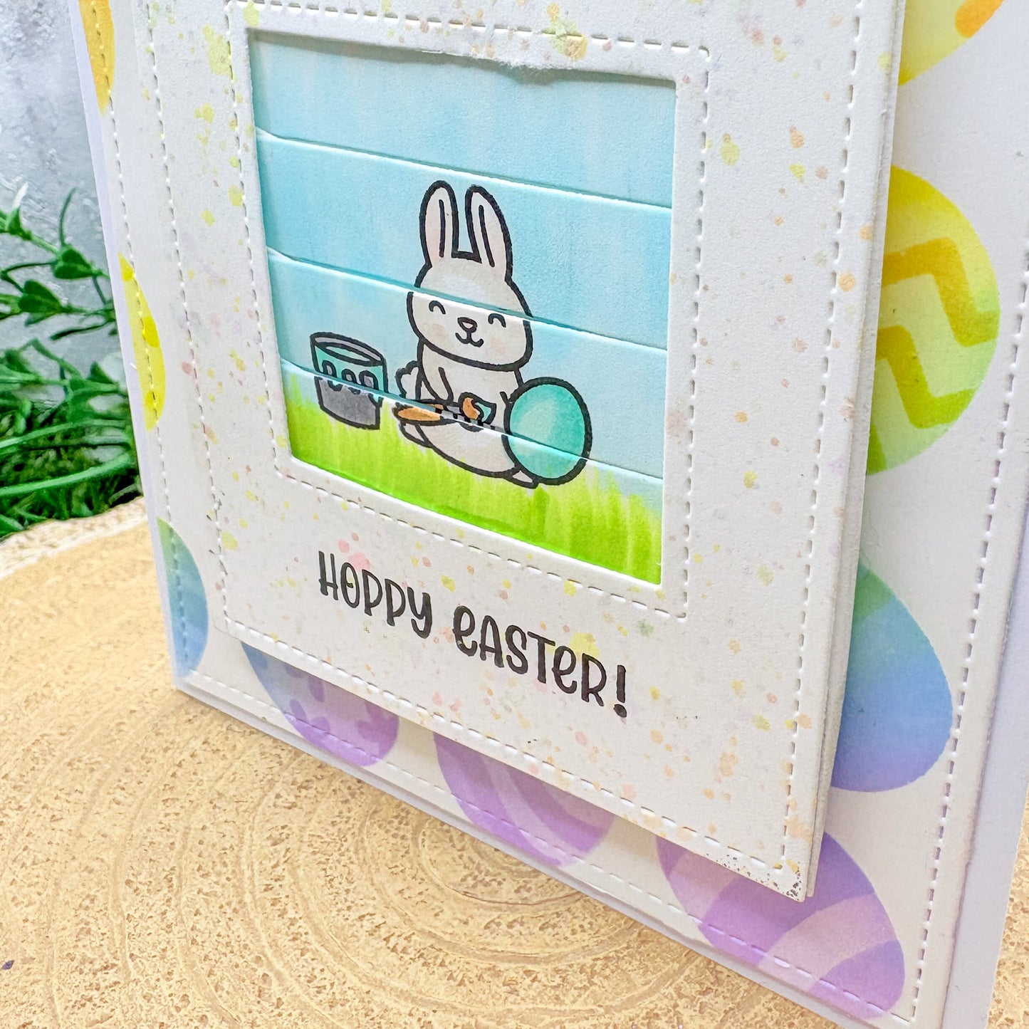 Hoppy Easter Pull Tab Reveal Handmade Easter Card-3