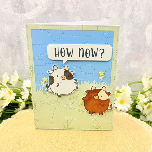 How Now Brown Cow Handmade Card-1