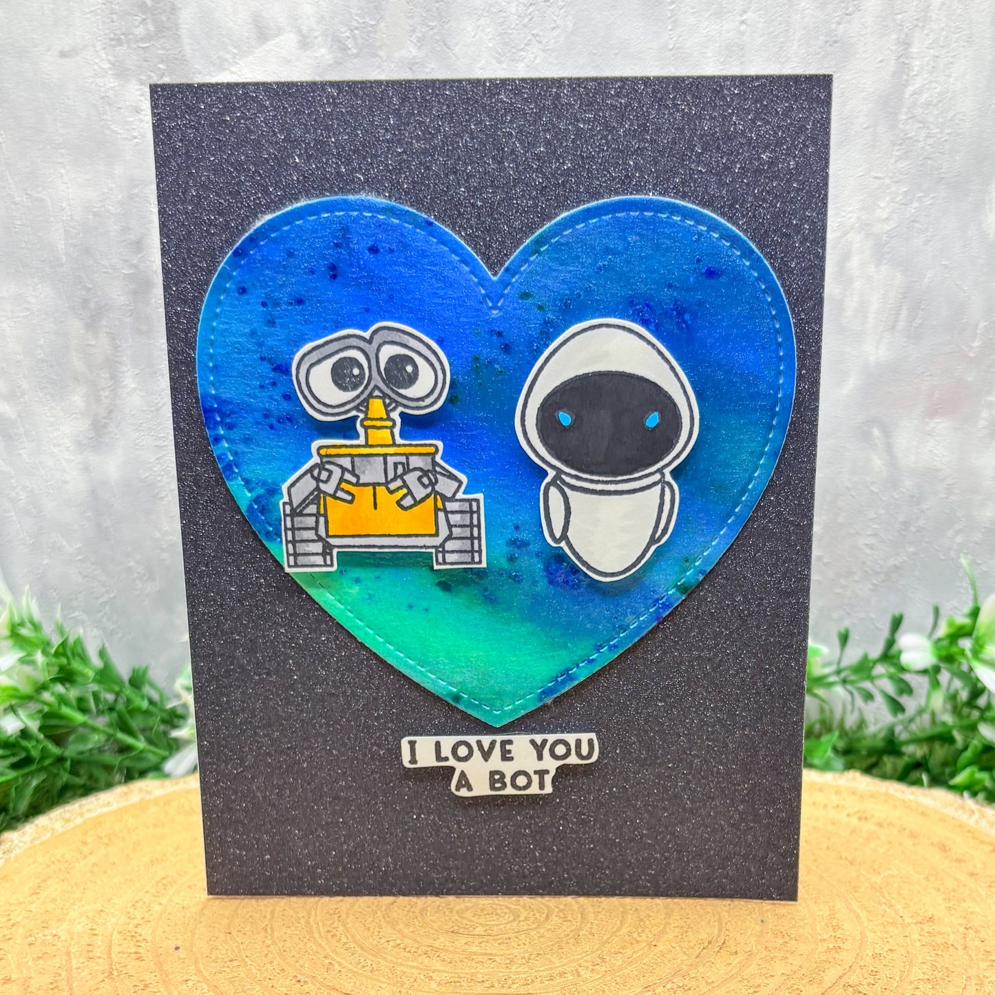 I Love You A Bot Robot Character Handmade Card