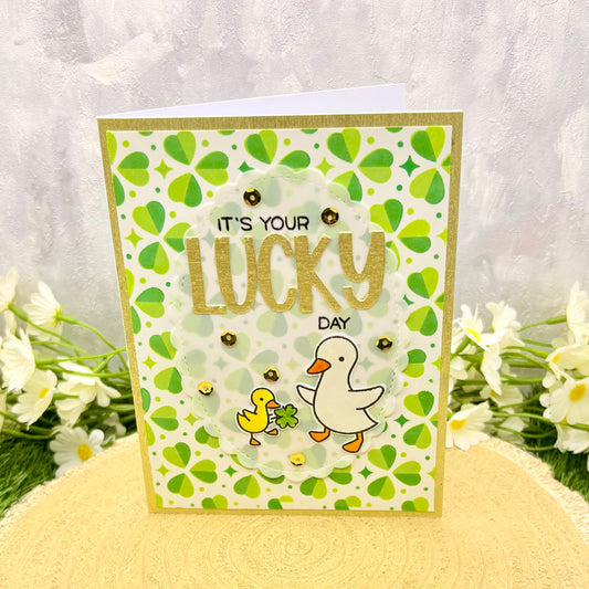 It's Your Lucky Day Handmade Congratulations Card-1