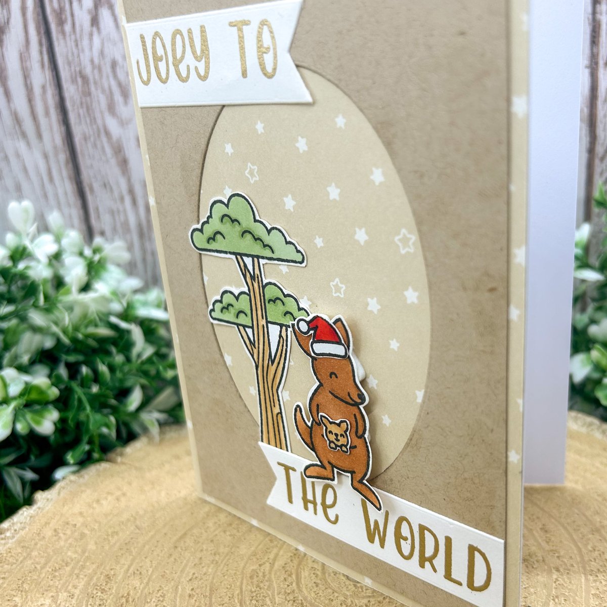 Joey To The World Handmade Christmas Card