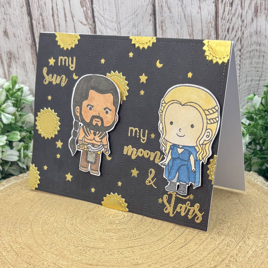 Khal & Daenerys Character Themed Handmade Card-1