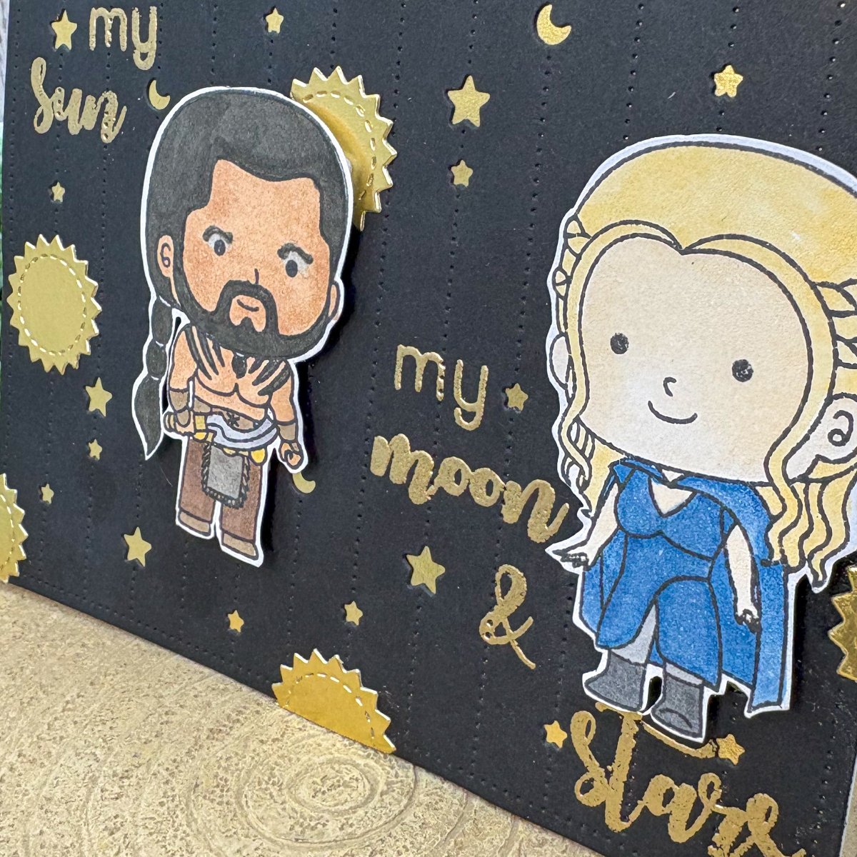 Khal & Daenerys Character Themed Handmade Card-2