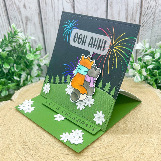 Let's Celebrate Standing Handmade Card-1