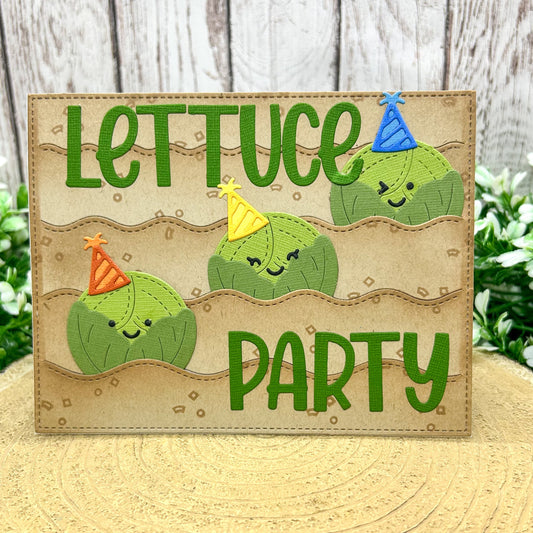 Lettuce Party Funny Handmade Birthday Card