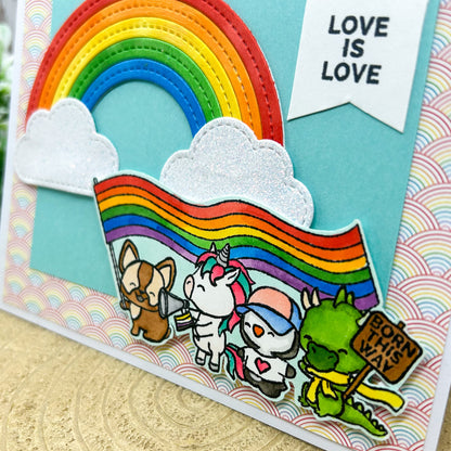 Love Is Love Born This Way PRIDE LGBT Handmade Card-2