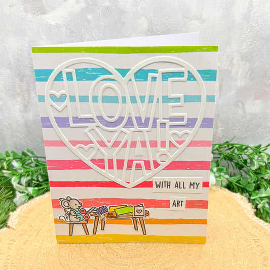Love Ya With All My Art Handmade Valentine's Day Card-1