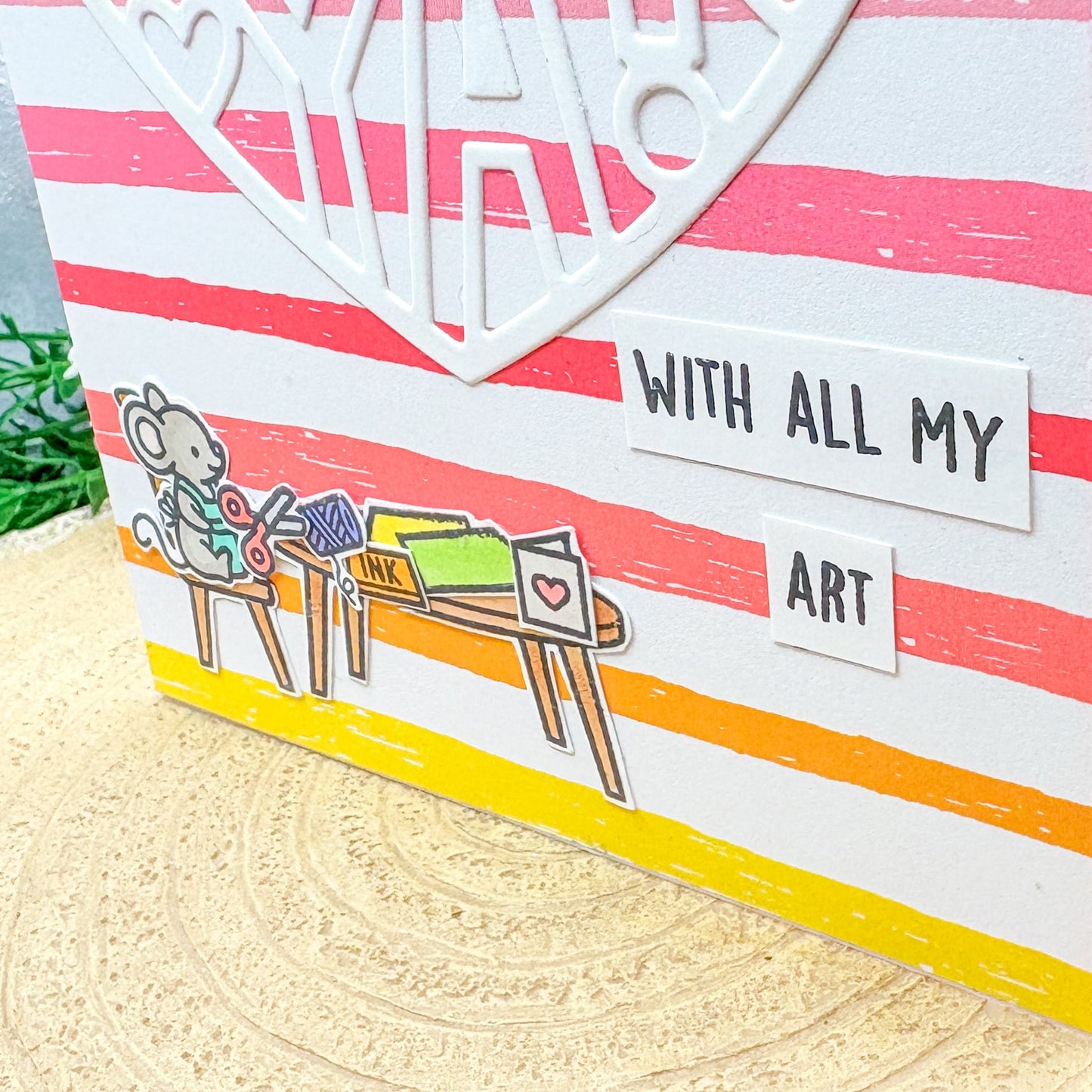 Love Ya With All My Art Handmade Valentine's Day Card-2