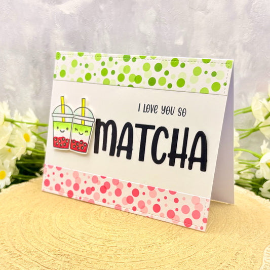 Love You So Matcha Handmade Card-1